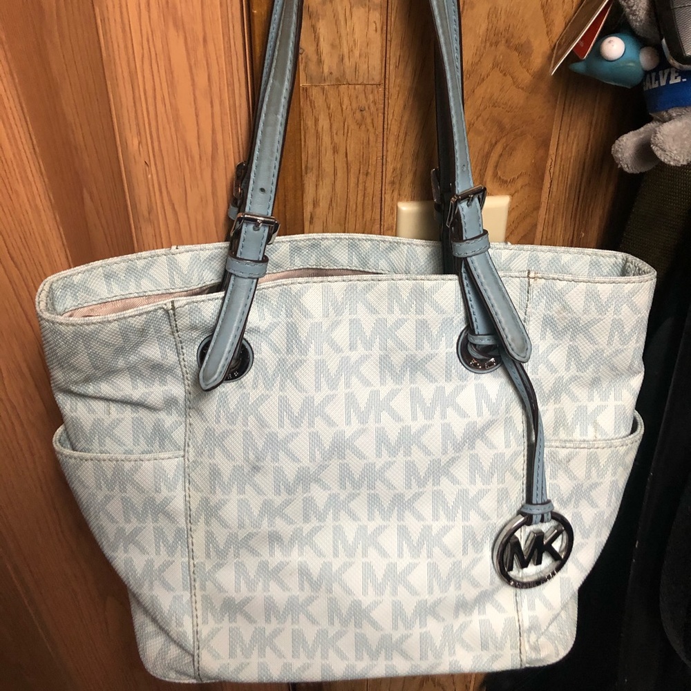 Light Blue Leather Michael Kors Bag